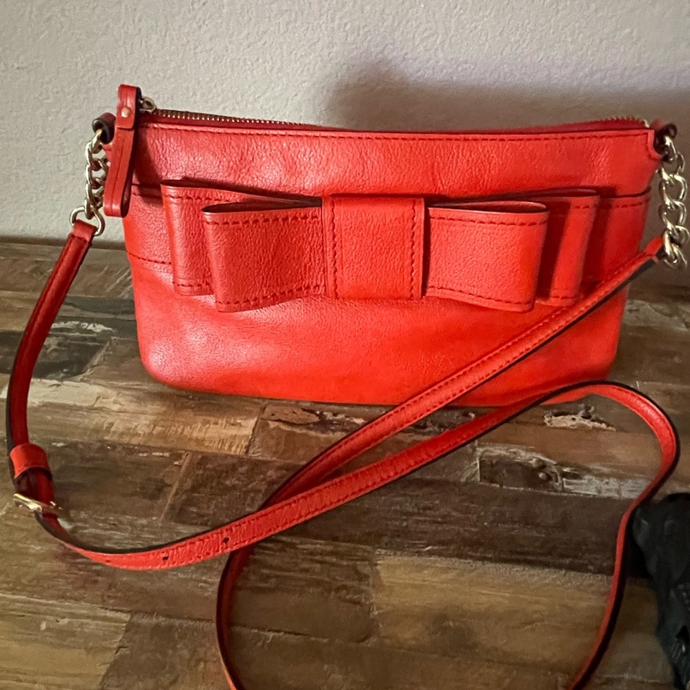 Kate Spade Red Crossbody Bag with Bow